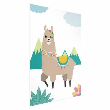 Plakat Niezwykła lama 21x30 cm bez ramy bez marginesu