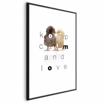 Plakat Keep Calm 40x60 cm z ramą czarną z marginesem