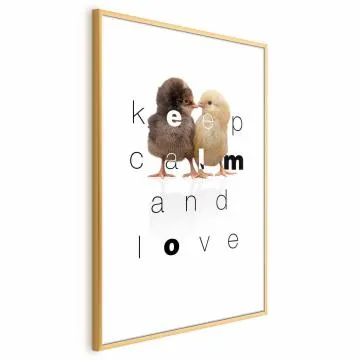 Plakat Keep Calm 60x90 cm z ramą złotą bez marginesu
