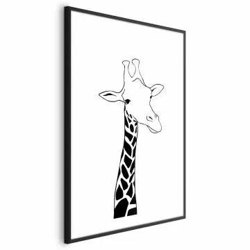 Plakat Kraciasta szyja 40x60 cm z ramą czarną z marginesem