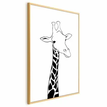Plakat Kraciasta szyja 40x60 cm z ramą złotą bez marginesu