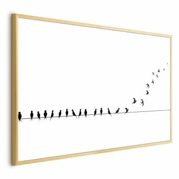 Plakat Lećmy 30x21 cm z ramą złotą bez marginesu