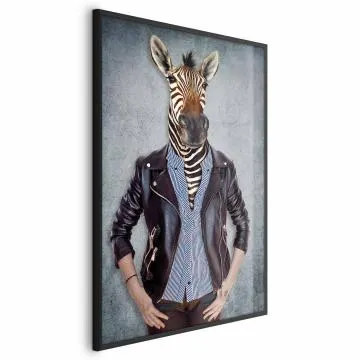 Plakat Zebra Ewa 60x90 cm z ramą czarną bez marginesu