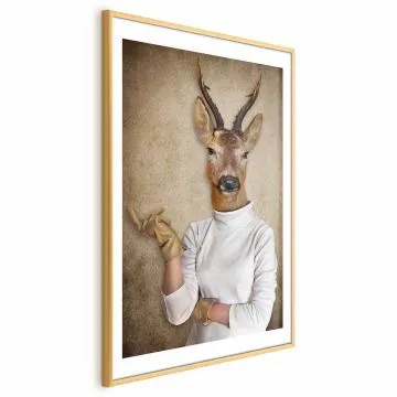 Plakat Pani domu 29,7x42 cm z ramą złotą z marginesem