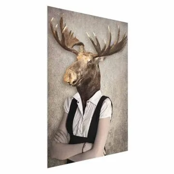 Plakat Łebski łoś 60x90 cm bez ramy bez marginesu