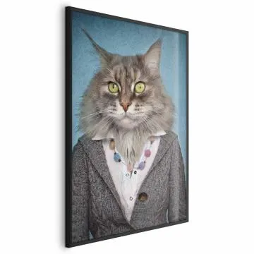 Plakat Pani kot 29,7x42 cm z ramą czarną bez marginesu