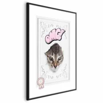 Plakat OMG 60x90 cm z ramą czarną z marginesem