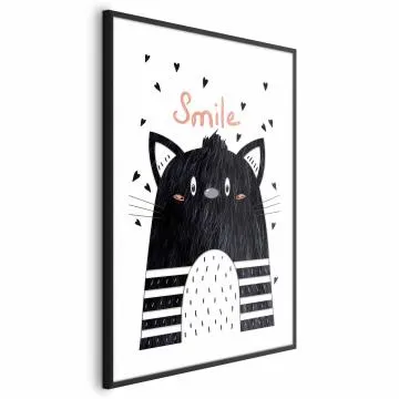 Plakat Smile 60x90 cm z ramą czarną z marginesem