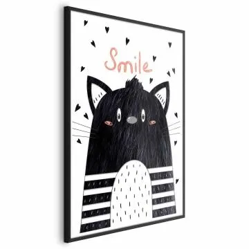 Plakat Smile 21x30 cm z ramą czarną bez marginesu