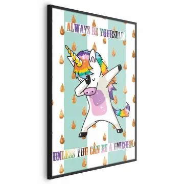 Plakat Always be yourself 60 x 90 cm z ramą czarną bez marginesu