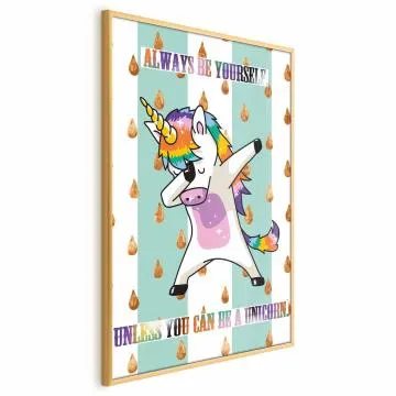 Plakat Always be yourself 40 x 60 cm z ramą złotą bez marginesu