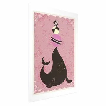 Plakat Foka 21x30 cm bez ramy z marginesem