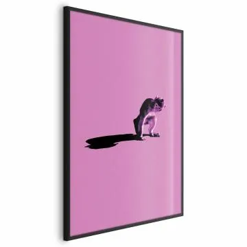 Plakat Mała małpka 21x30 cm z ramą czarną bez marginesu