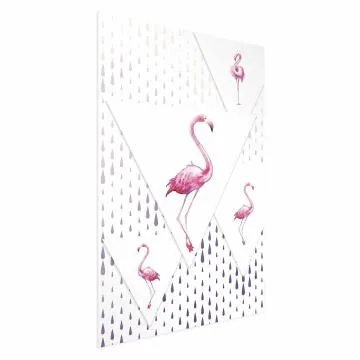Plakat Rodzina flamingów 21x30 cm bez ramy bez marginesu
