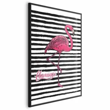 Plakat Flaming 60x90 cm z ramą czarną bez marginesu
