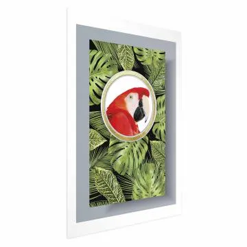Plakat Papuga w dżungli 60x90 cm bez ramy z marginesem