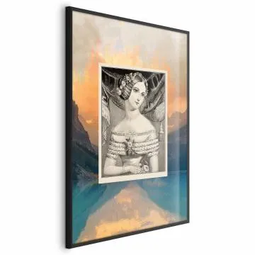 Plakat Retro portret 29,7x42 cm z ramą czarną bez marginesu