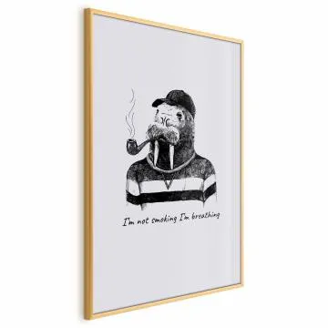 Plakat Smoking 29,7x42 cm z ramą złotą bez marginesu