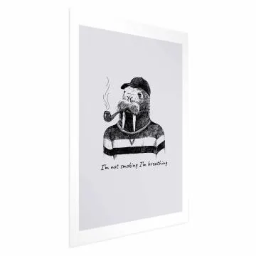 Plakat Smoking 21x30 cm bez ramy z marginesem