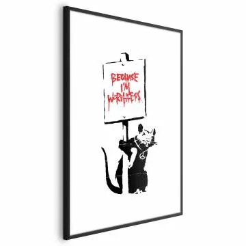 Plakat Worthless 21x30 cm z ramą czarną z marginesem