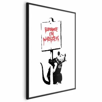 Plakat Worthless 29,7x42 cm z ramą czarną bez marginesu