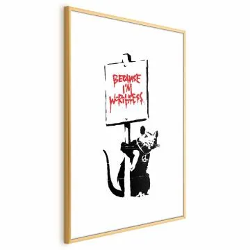 Plakat Worthless 29,7x42 cm z ramą złotą z marginesem