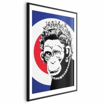 Plakat Królowa małp 40x60 cm z ramą czarną z marginesem