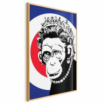Plakat Królowa małp 40x60 cm z ramą złotą bez marginesu