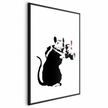 Plakat Szczur fotograf 40x60 cm z ramą czarną bez marginesu