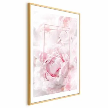 Plakat Ulotne piękno 21x30 cm z ramą złotą z marginesem