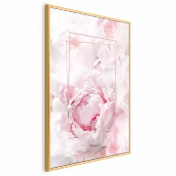 Plakat Ulotne piękno 60x90 cm z ramą złotą bez marginesu