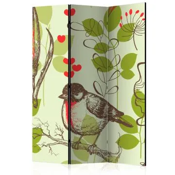 Parawan dwustronny Dla dzieci 135x172 cm 3-częściowy żółty