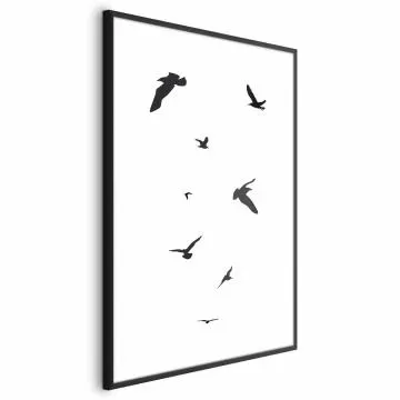 Plakat Wieczorny lot 60x90 cm z ramą czarną bez marginesu
