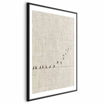 Plakat Nauka latania 40x60 cm z ramą czarną z marginesem