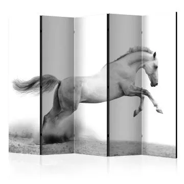 Parawan akustyczny Zwierzęta 225x172 cm 5-częściowy czarny