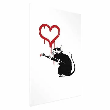 Plakat Love Rat 29,7x42 cm bez ramy z marginesem
