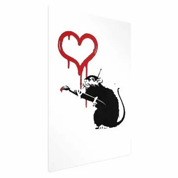 Plakat Love Rat 29,7x42 cm bez ramy bez marginesu