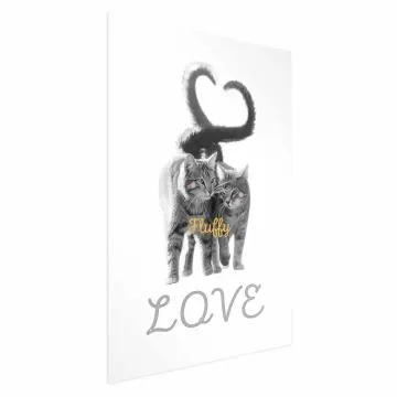Plakat Fluffy Love 60x90 cm bez ramy bez marginesu