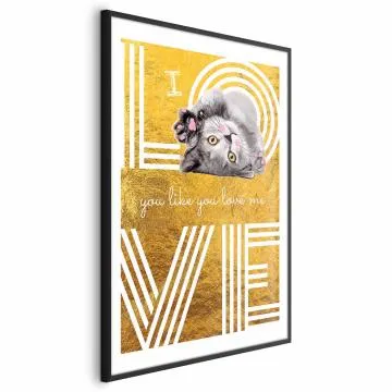 Plakat Miłość 40x60 cm z ramą czarną z marginesem