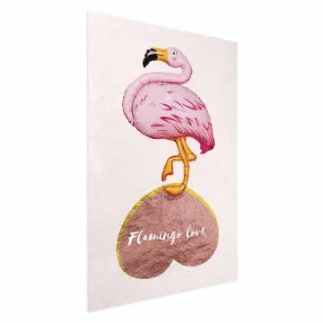 Plakat Zakochany flaming 40x60 cm bez ramy bez marginesu