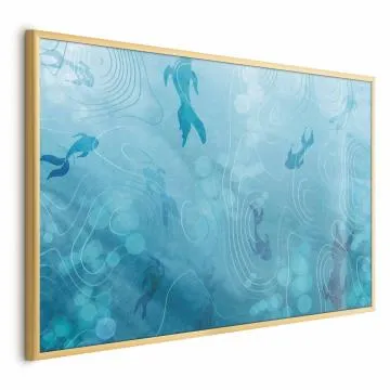 Plakat Japoński staw 42x29,7 cm z ramą złotą bez marginesu