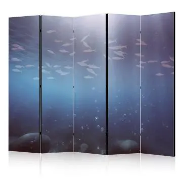 Parawan dwustronny Zwierzęta 225x172 cm 5-częściowy niebieski