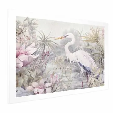 Plakat Czapla 60x40 cm bez ramy z marginesem