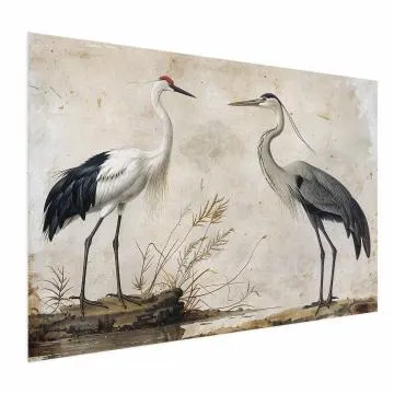 Plakat Ptaki z ryciny 90x60 cm bez ramy bez marginesu