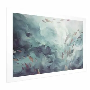Plakat Ryby w oceanie 30x21 cm bez ramy z marginesem