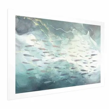 Plakat Ławica ryb 30x21 cm bez ramy z marginesem