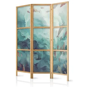 Parawan japoński Zwierzęta 135x172 cm 3-częściowy wielokolorowy