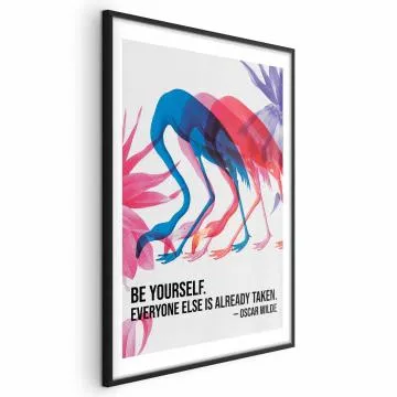 Plakat Kolorowa repetycja 60x90 cm z ramą czarną z marginesem