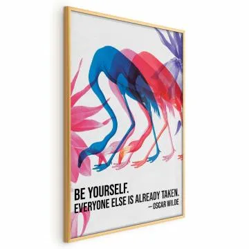 Plakat Kolorowa repetycja 40x60 cm z ramą złotą bez marginesu