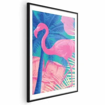 Plakat Abstrakcyjny Flaming 40x60 cm z ramą czarną z marginesem